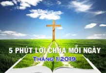 5 phút Lời Chúa mỗi ngày – Tháng 01/2019