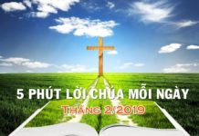 5 phút Lời Chúa mỗi ngày – Tháng 02/2019