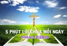5 phút Lời Chúa mỗi ngày – Tháng 03/2019