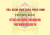 TGM Giáo phận Vinh: Thông báo về việc các chủng sinh khóa XIII thực hành Năm Mục Vụ