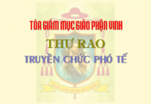 Thư rao: Truyền chức Phó tế cho thầy Antôn Nguyễn Văn Trần