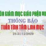 Thông báo Tĩnh tâm Linh mục Giáo phận Vinh, 28-31/12/2020